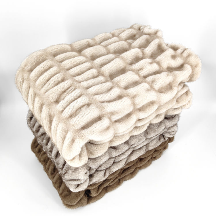 Luxury Ruffle Soft Cozy and Warm Faux Rabbit Fur Winter Blanket